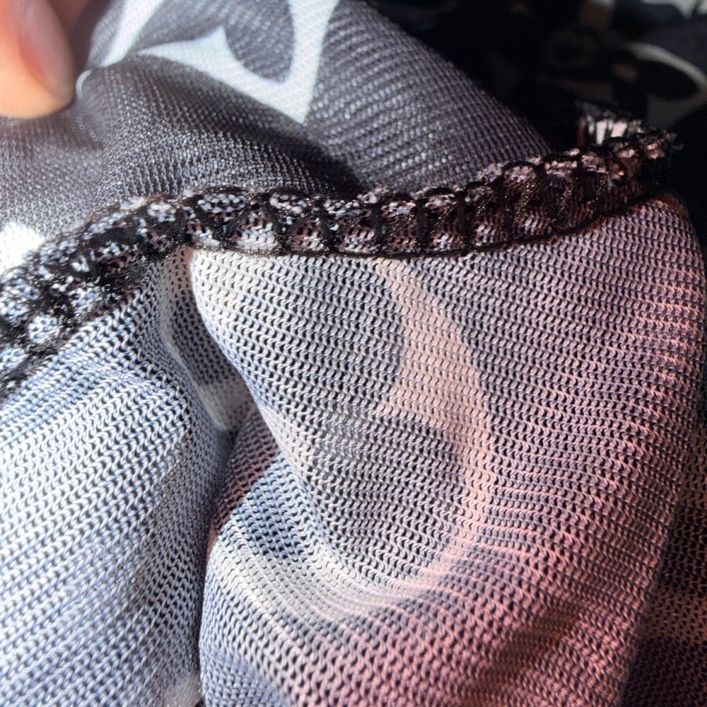 Source Unknown Black And White Patterned Shoulder… - image 5